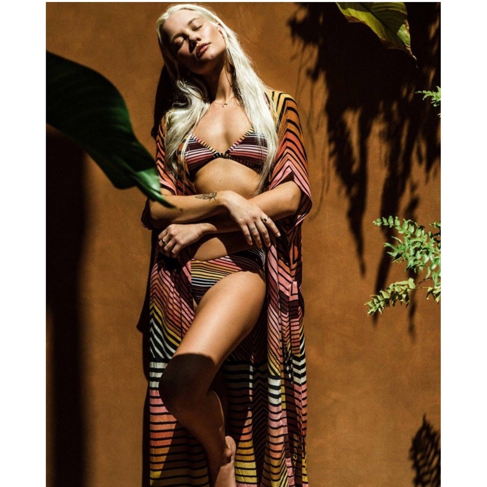 Billabong Sunburnt Sky beach cover-up Sunset‎ Colorful Spring Break Small/Medium